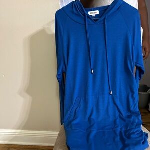 Cenana Blue Hoodie Dress